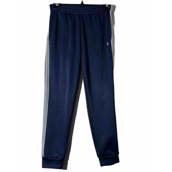 Champion Sweatpants Jogger Pants Big Boys Size 10-12 Big Kids Blue Gray Stripe - Picture 1 of 8